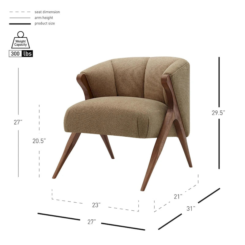 Florence Vintage Mid-century Low-profile Accent Chair