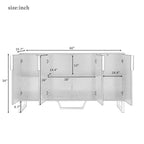 Sideboard Kitchen Cabinet with Four Doors and Adjustable Shelves