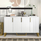 Sideboard Kitchen Cabinet with Four Doors and Adjustable Shelves