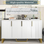 Sideboard Kitchen Cabinet with Four Doors and Adjustable Shelves