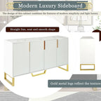 Sideboard Kitchen Cabinet with Four Doors and Adjustable Shelves