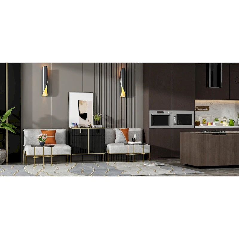 Pop-Up Door Credenza Sideboard Buffet Buffet Sideboard Storage Cabinet