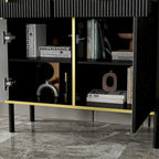 Pop-Up Door Credenza Sideboard Buffet Buffet Sideboard Storage Cabinet