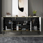 Pop-Up Door Credenza Sideboard Buffet Buffet Sideboard Storage Cabinet