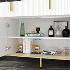 Pop-Up Door Credenza Sideboard Buffet Buffet Sideboard Storage Cabinet