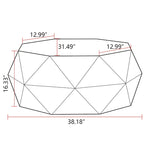 Three-dimensional Embossed Pattern Design American Retro Style Coffee Table