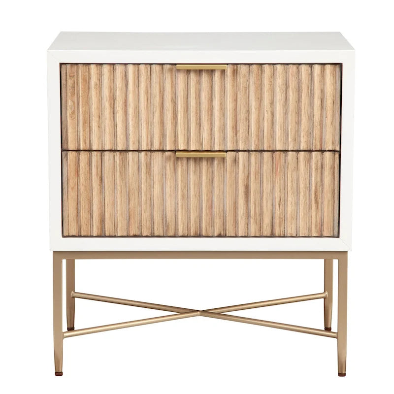 Larsen 2 Drawer Wood Nightstand
