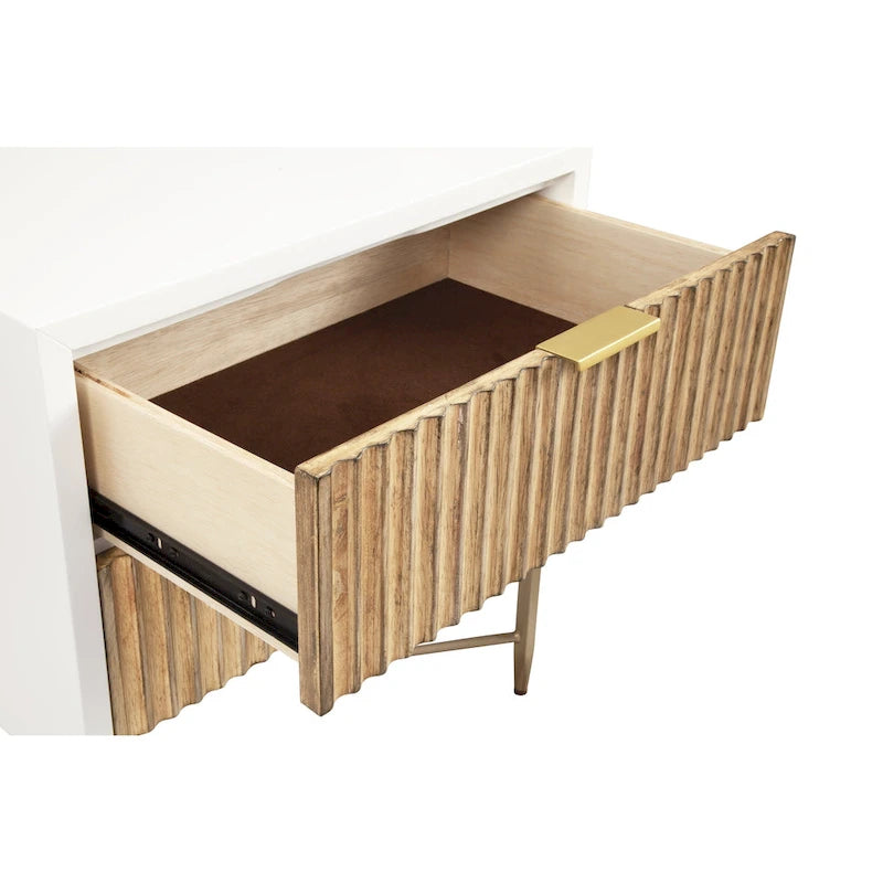 Larsen 2 Drawer Wood Nightstand