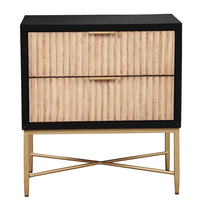 Larsen 2 Drawer Wood Nightstand