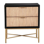 Larsen 2 Drawer Wood Nightstand