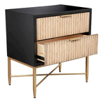 Larsen 2 Drawer Wood Nightstand
