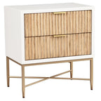 Larsen 2 Drawer Wood Nightstand