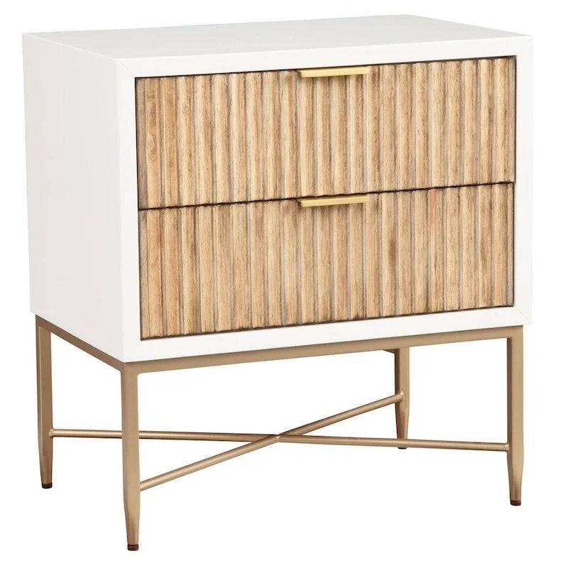 Larsen 2 Drawer Wood Nightstand