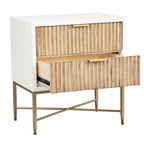 Larsen 2 Drawer Wood Nightstand