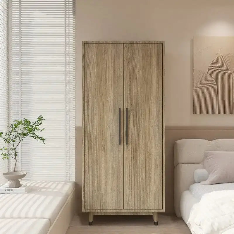 2-Door Wooden Wardrobe