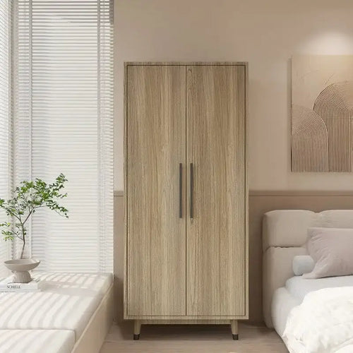 2-Door Wooden Wardrobe