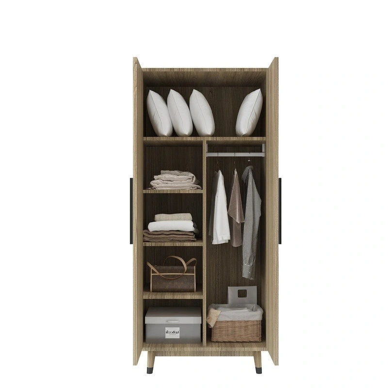 2-Door Wooden Wardrobe