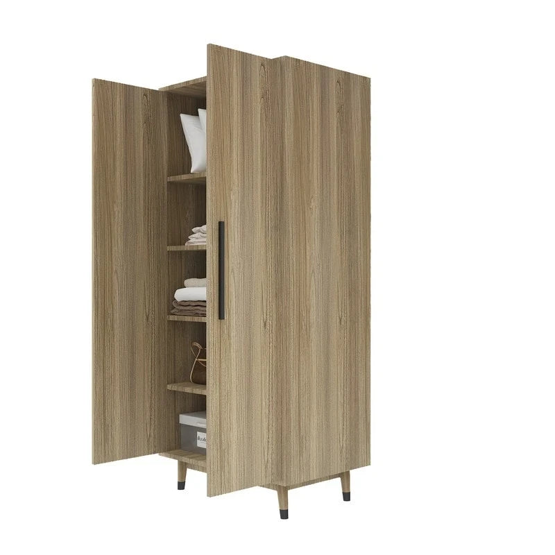 2-Door Wooden Wardrobe