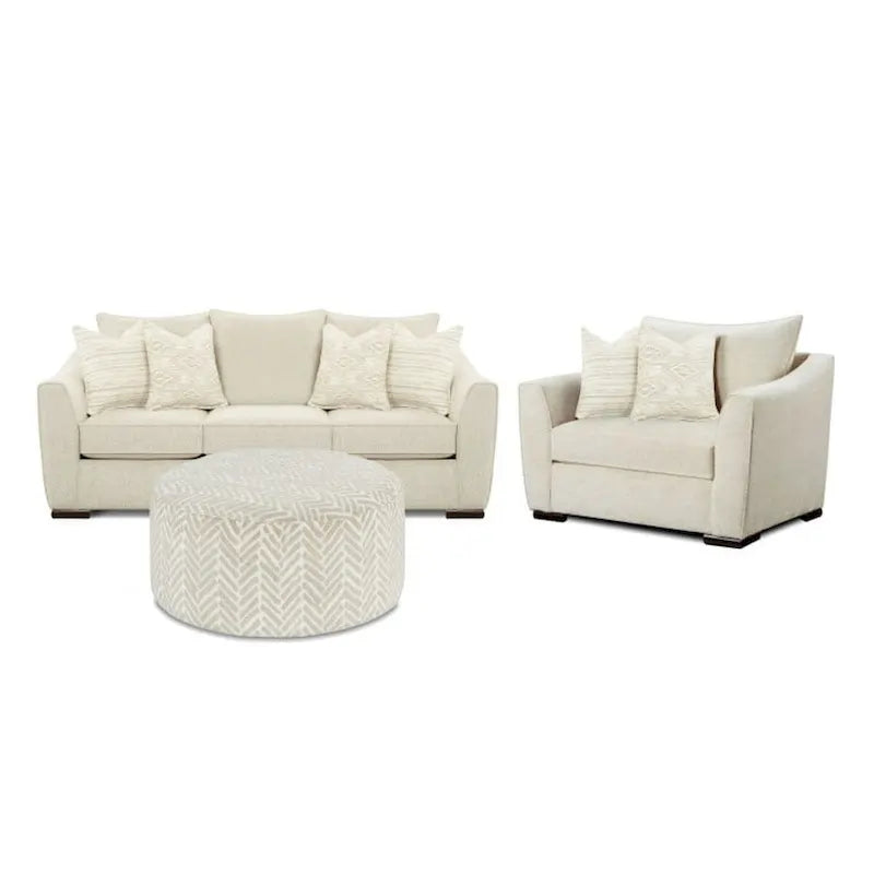 Oatmeal Stationary Sofa