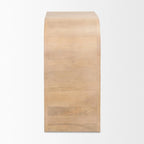 Sorina Reverse Fluted Light Brown Wood Accent Cabinet - 40.0L x 16.0W x 32.0H