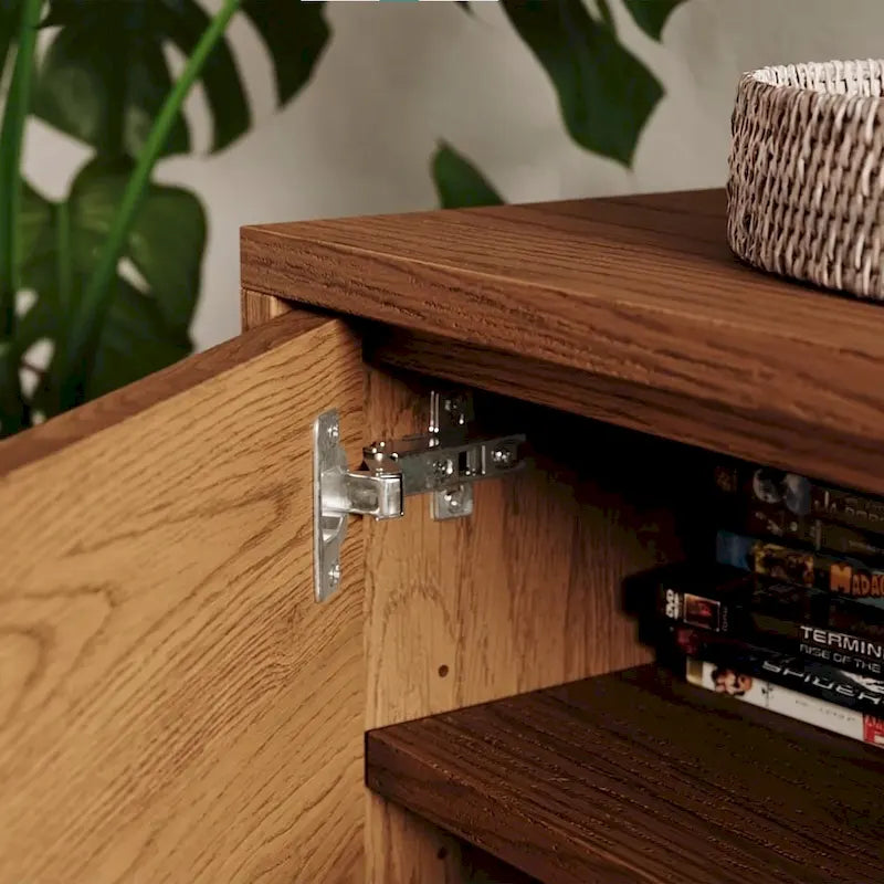 Oak Wood Zahra TV Stand for Wooden Entertainment Center