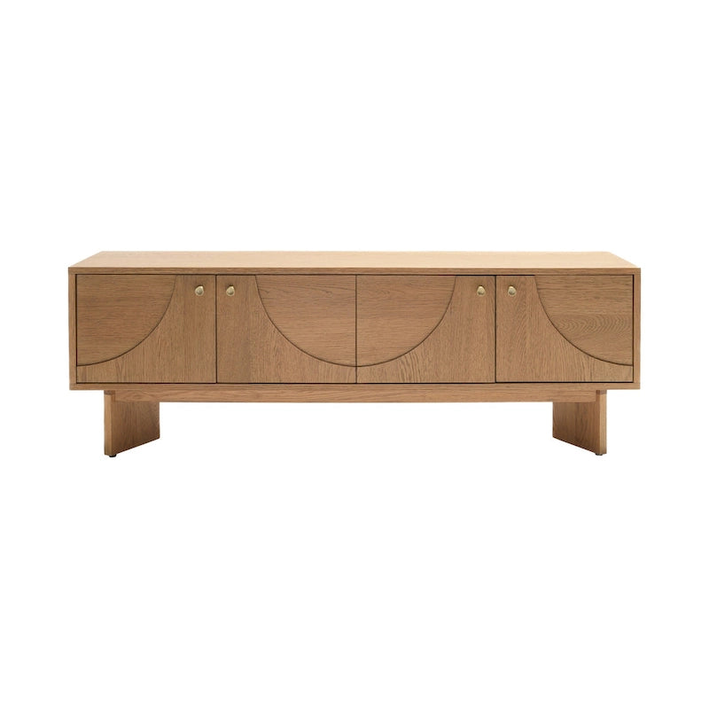 Oak Wood Zahra TV Stand for Wooden Entertainment Center