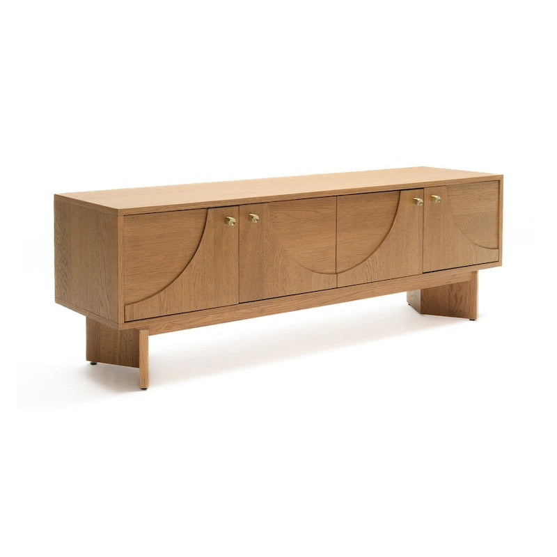 Oak Wood Zahra TV Stand for Wooden Entertainment Center