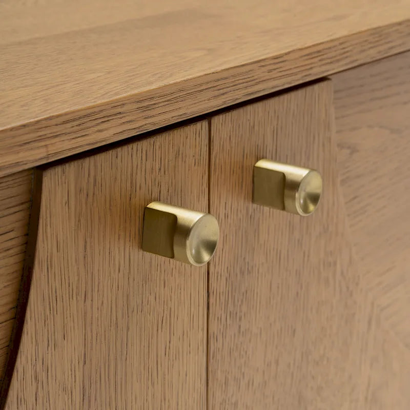 Oak Wood Zahra TV Stand for Wooden Entertainment Center