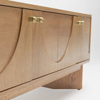 Oak Wood Zahra TV Stand for Wooden Entertainment Center