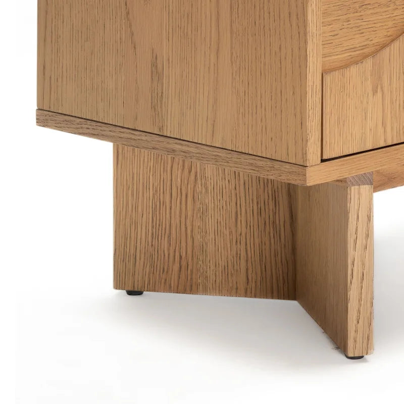 Oak Wood Zahra TV Stand for Wooden Entertainment Center