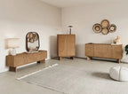 Oak Wood Zahra TV Stand for Wooden Entertainment Center