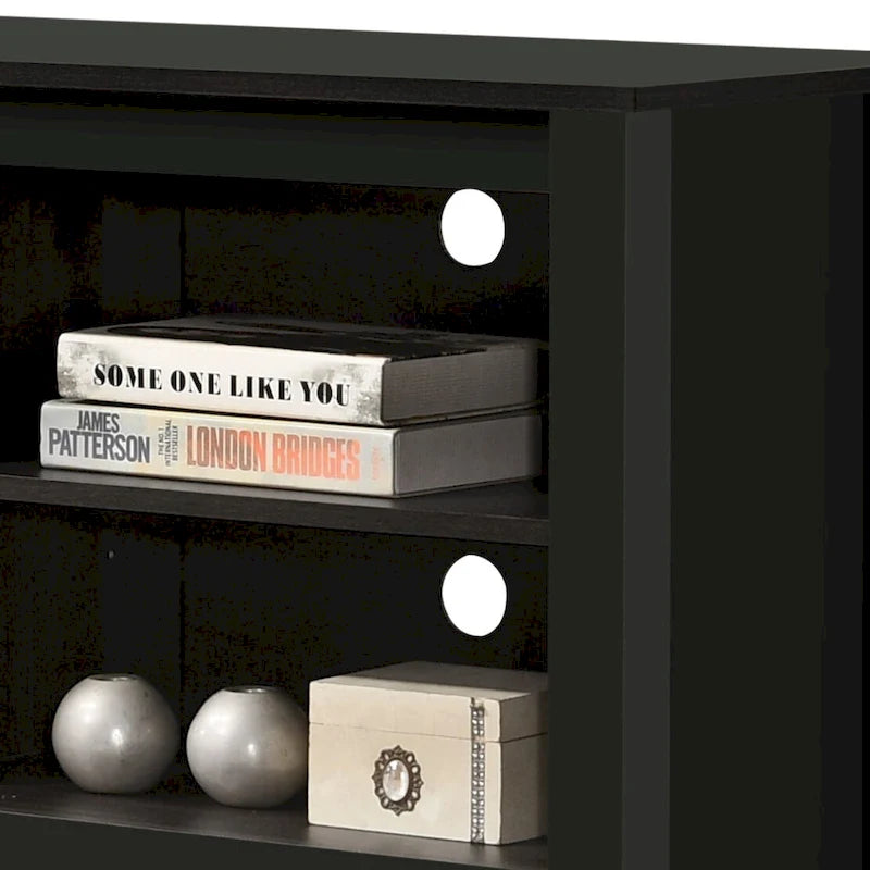 70 W TV Stand with Open Shelves and Cable Management