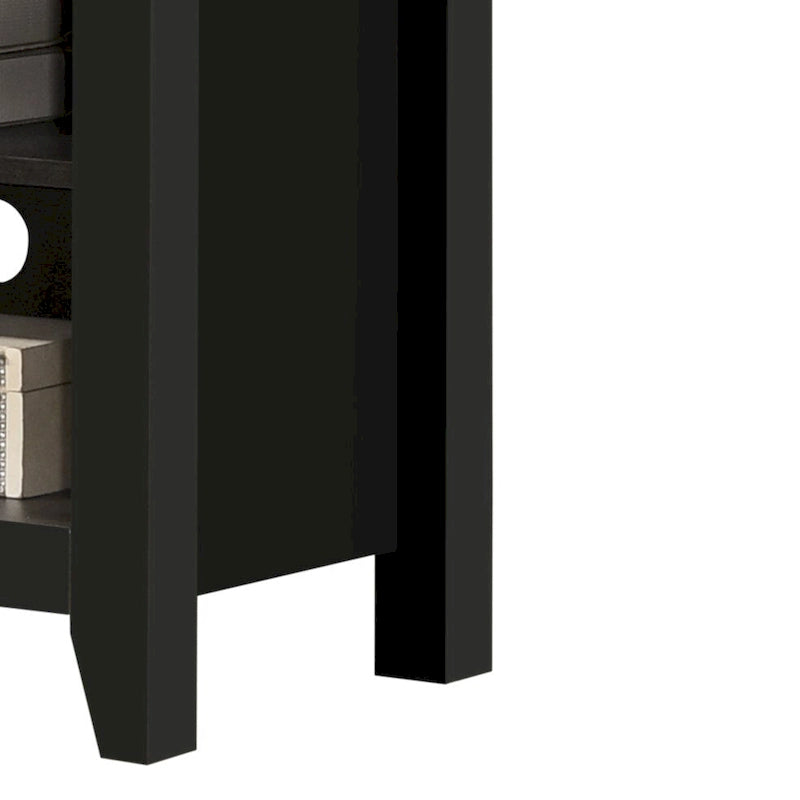 70 W TV Stand with Open Shelves and Cable Management