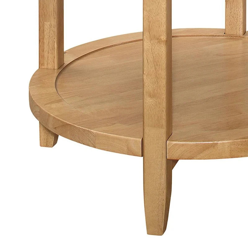 Maple End Table with Shelf
