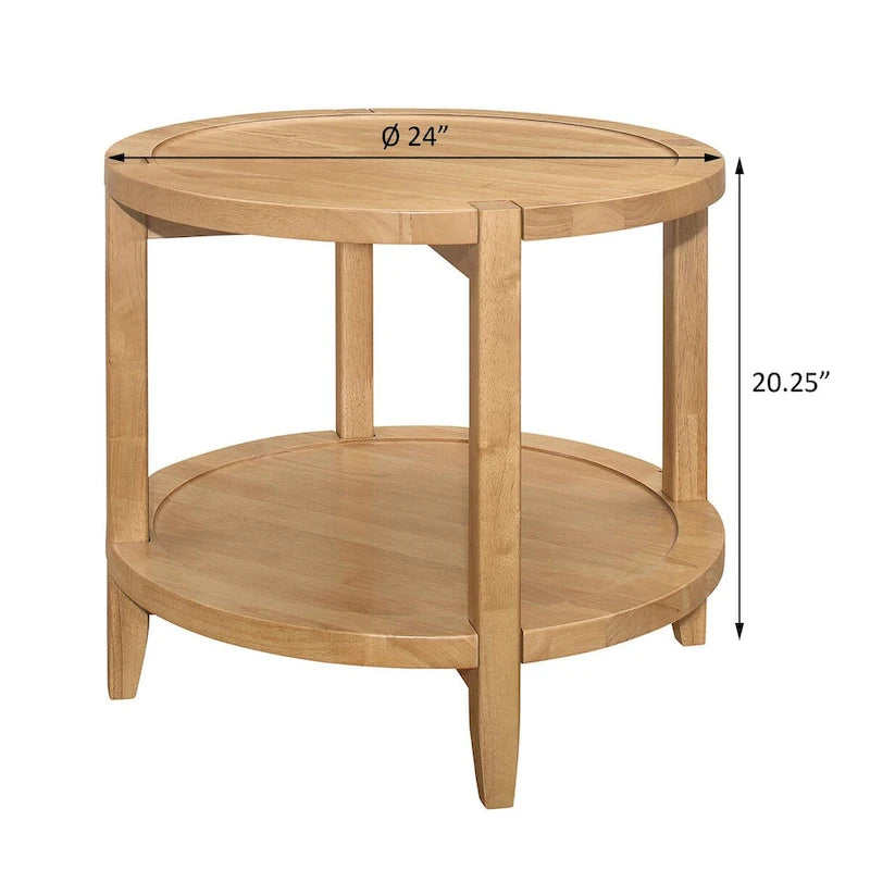 Maple End Table with Shelf