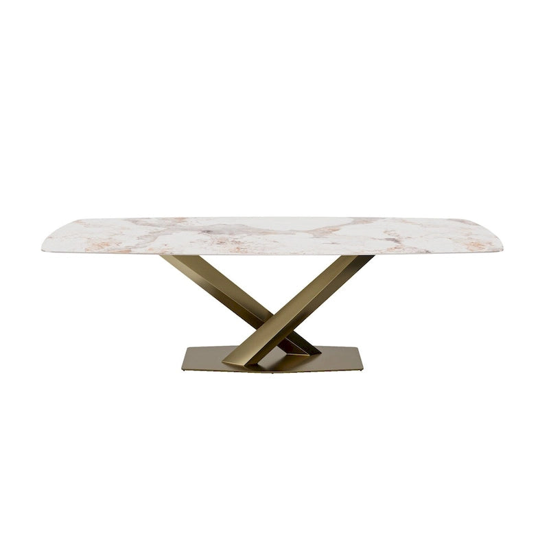 Modern Rectangle Sintered Stone Large Dining Table