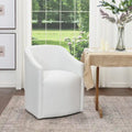 25 Performance Fabric Upholstered Rolling Dining Armchair