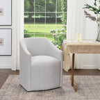 25 Performance Fabric Upholstered Rolling Dining Armchair