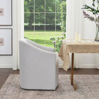 25 Performance Fabric Upholstered Rolling Dining Armchair