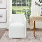 25 Performance Fabric Upholstered Rolling Dining Armchair