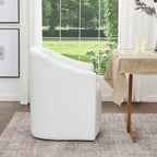 25 Performance Fabric Upholstered Rolling Dining Armchair