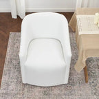 25 Performance Fabric Upholstered Rolling Dining Armchair