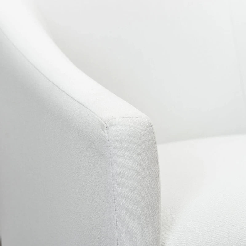 25 Performance Fabric Upholstered Rolling Dining Armchair