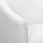 25 Performance Fabric Upholstered Rolling Dining Armchair