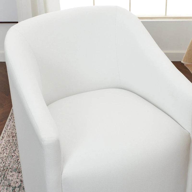 25 Performance Fabric Upholstered Rolling Dining Armchair