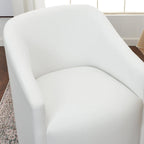 25 Performance Fabric Upholstered Rolling Dining Armchair