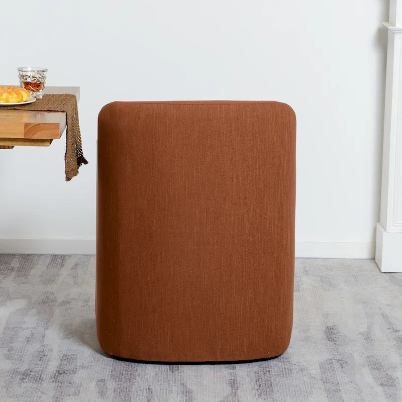 25 Performance Fabric Upholstered Rolling Dining Armchair