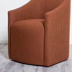 25 Performance Fabric Upholstered Rolling Dining Armchair