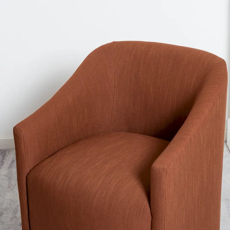 25 Performance Fabric Upholstered Rolling Dining Armchair