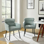 Amos Modern Boucle Dining Chair with Adjustment Feet Set of 2